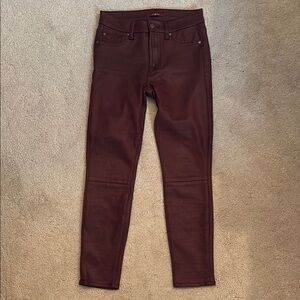 7 For All Mankind Women’s leather look jeans